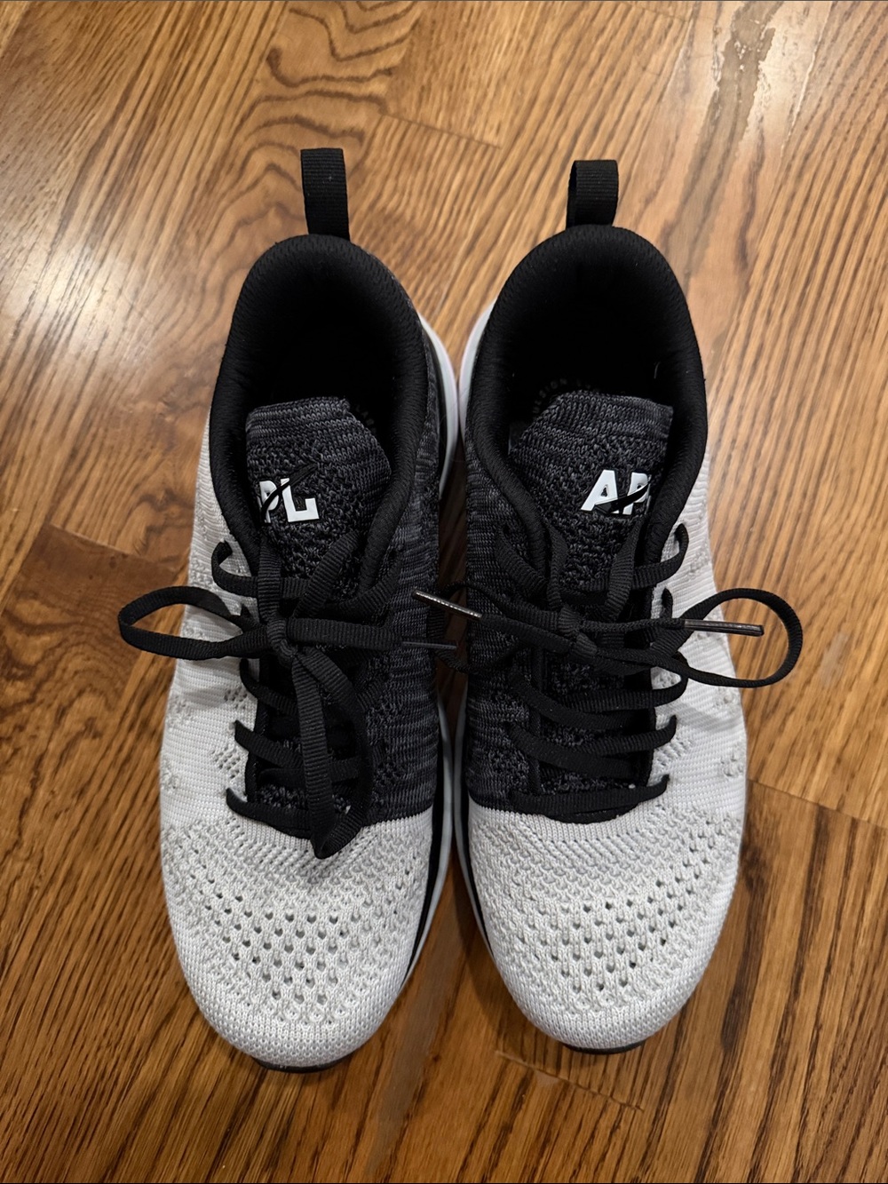 APL Women's Knit Athletic Sneakers in Black & White